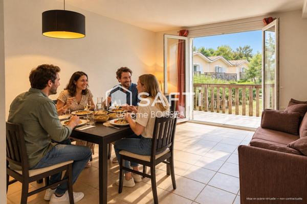 BARBASTE – DUPLEX T3 AVEC TERRASSE, PISCINES ET TENNIS Un appartement, trois projets : vivre, louer ou profiter !