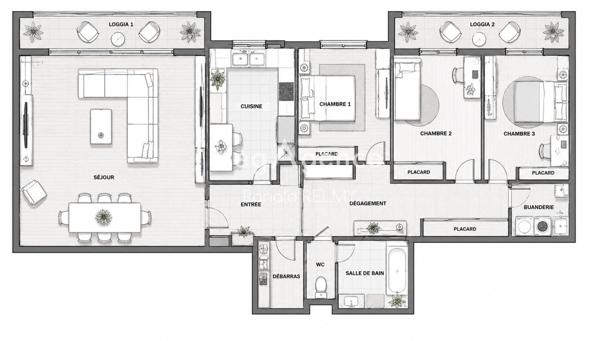 Appartement à LA ROCHE-SUR-YON, 85000 - 5 pièces 108m²