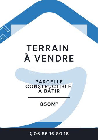 Terrain de 850 m²