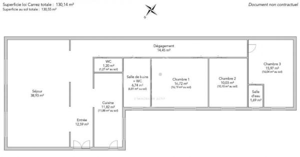 NEUILLY SUR SEINE/ SECTORISATION PASTEUR. APPARTEMENT FAMILIAL 3 CHAMBRES CAVE ET PARKING