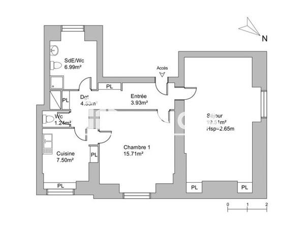 Location Appartement 2 pièces 59.4 m² - 55 BLD MONTAIGNE Brest 29200