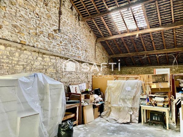 Maison en pierres avec beau terrain clos de murs