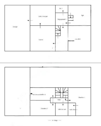 Maison en pierres avec beau terrain clos de murs