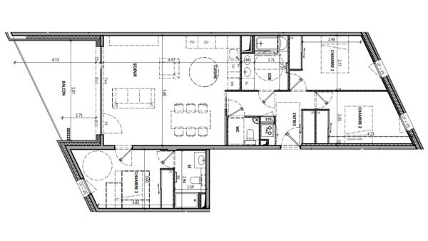 Appartement à vendre 4 pièces 95 m² Aix-les-Bains
