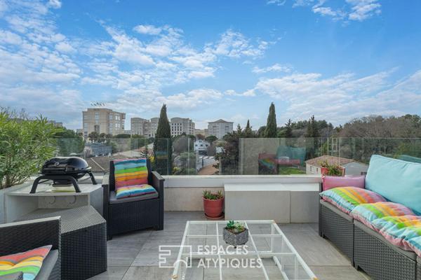 Appartement d’architecte au cœur d’un magnifique jardin à la française