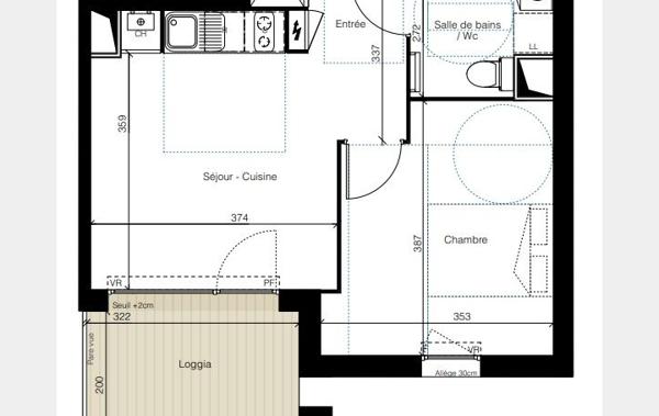 Vente Appartement P2 2P terrasse - Sud Ouest - Parking Colomiers   