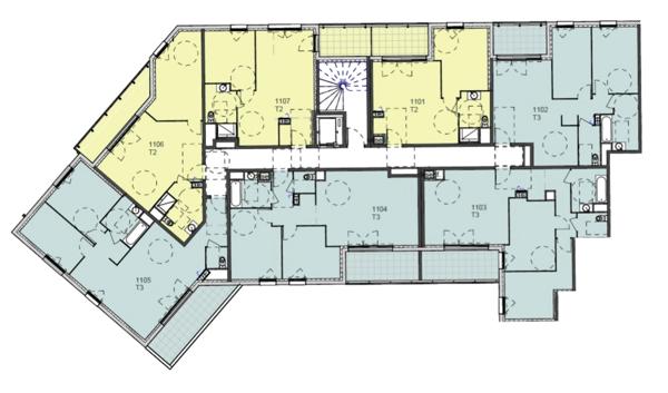 appartement T3 neuf à vendre SOTTEVILLE LES ROUEN (76), surface hab 63.19 m2 + terrasse 8.14 m2 + park