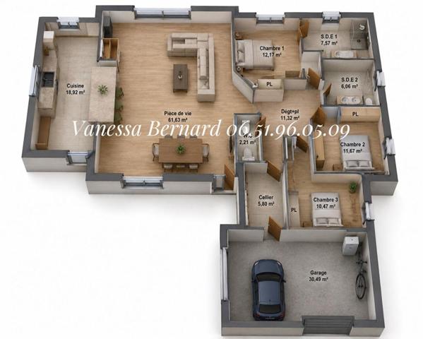 14130 Maison plain pied neuve 150 m² 3 chambres 609 000 Euros