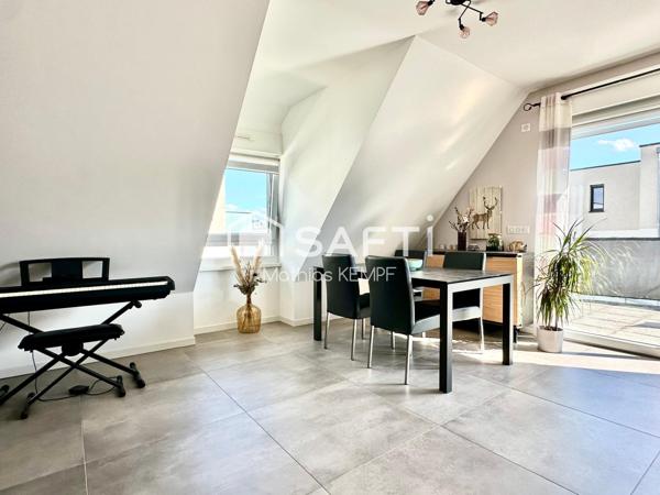 70m² sol - DERNIER ETAGE - BALCON 16m² - PARKING