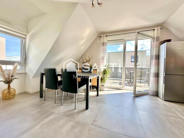 70m² sol - DERNIER ETAGE - BALCON 16m² - PARKING