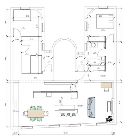 Hyper centre d’Asnières-sur-Seine – A vendre appartement- dernier étage avec ascenseur : 103 m² habitables et un double potentiel rare
