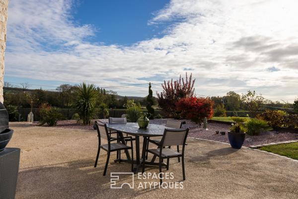 Maison normande contemporaine avec maison d’amis dans la vallée de l’Eure