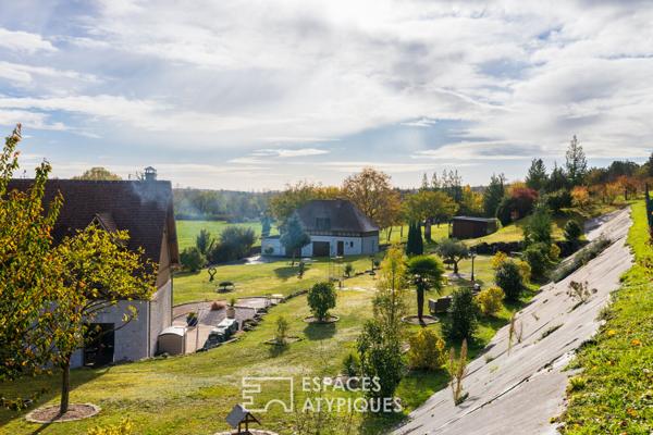 Maison normande contemporaine avec maison d’amis dans la vallée de l’Eure