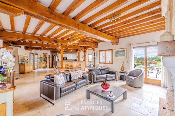 Maison normande contemporaine avec maison d’amis dans la vallée de l’Eure