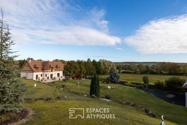 Maison normande contemporaine avec maison d’amis dans la vallée de l’Eure