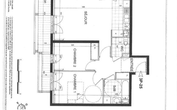 Appartement à louer    2 pièces • 64,44 m2 L'Isle-Adam