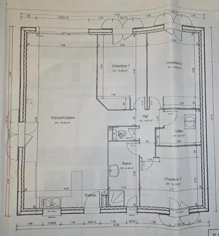 Florensac (34510) Villa contemporaine 3 Chambres, Piscine, DPE : A