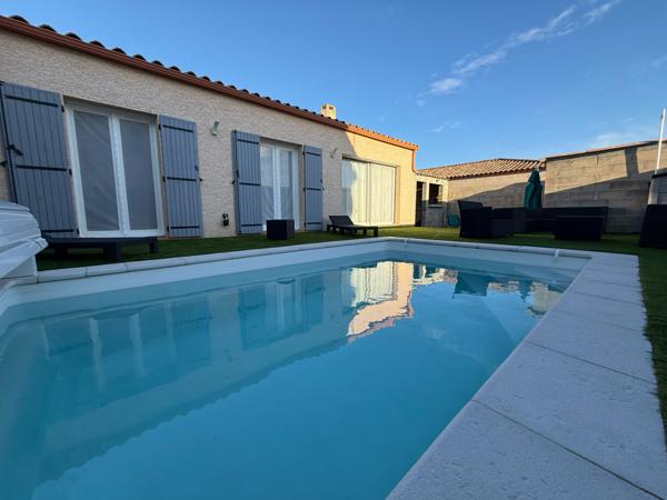 Florensac (34510) Villa contemporaine 3 Chambres, Piscine, DPE : A