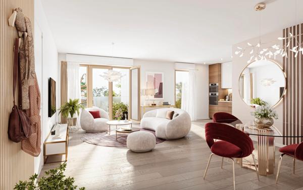 Appartement T2 à vendre SAINT GERMAIN EN LAYE - 38,4 m² - Terrasse 17m2 - Parking Cave