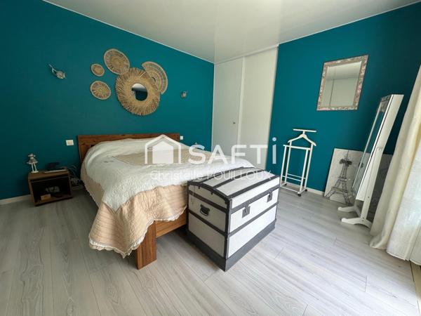 Maison plain pied rénovée, 3 chambres, jardin, garage