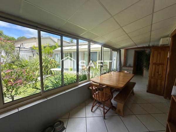 Maison plain pied rénovée, 3 chambres, jardin, garage