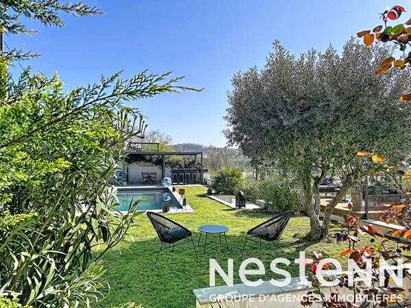 MASSIEUX MAISON FAMILIALE 200 M2 - 5 CHAMBRES - PISCINE - GARAGE - VUE DEGAGEE VERDOYANTE
