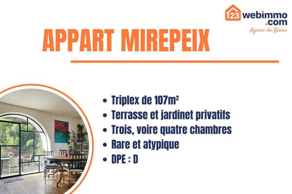 Appartement 107 m² à Mirepeix 64800
