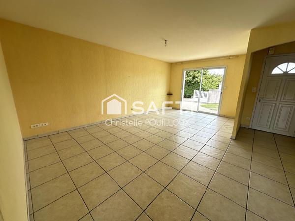 Maison plain pied 3 chambres, 1 bureau, jardin, garage