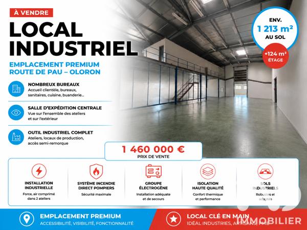 Murs commerciaux  à vendre 1 337 m² Oloron-Sainte-Marie