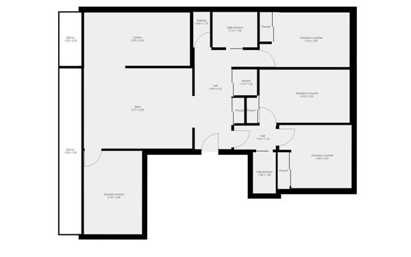 Appartement à vendre    5 pièces • 97,52 m2 Lyon 7