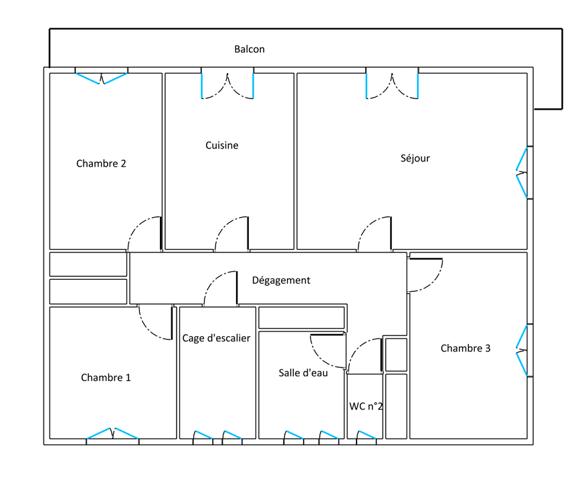 Saint Genest Malifaux 42660 Centre village Maison traditionnelle exposée Sud-Est sous bassement pierres de pays construite en 1975 sur sous-sol complet, 103m² habitables 3 chambres sur 890m² de terrain