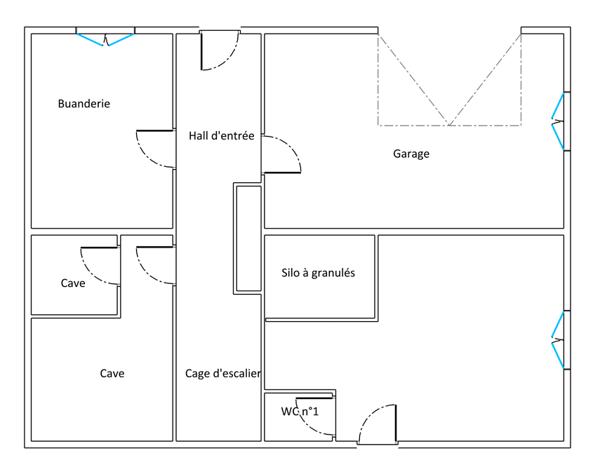 Saint Genest Malifaux 42660 Centre village Maison traditionnelle exposée Sud-Est sous bassement pierres de pays construite en 1975 sur sous-sol complet, 103m² habitables 3 chambres sur 890m² de terrain