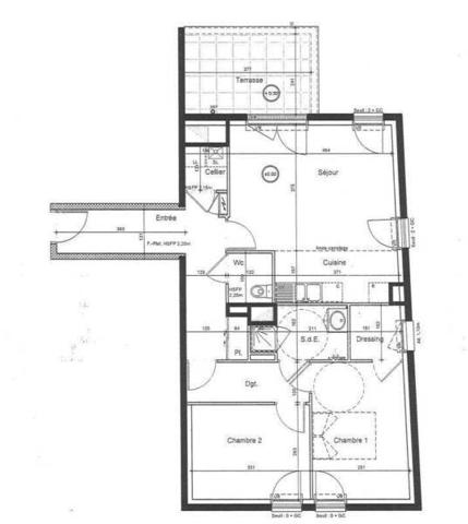 Appartement 3 pièces                                        - 44200 Nantes - Saint-Jacques-Ripossière Réf : 11827