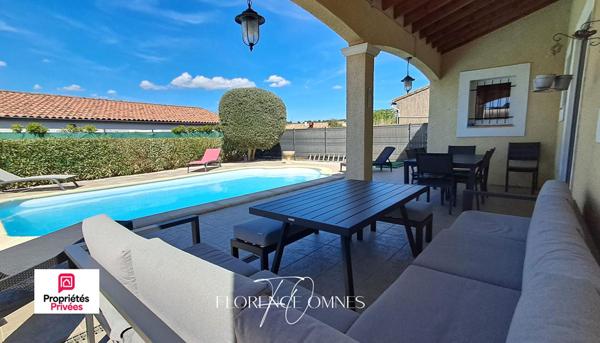 TREBES - VILLA 114M2 - PLAIN-PIED AVEC PISCINE  - 3 chambres - 2 SDB