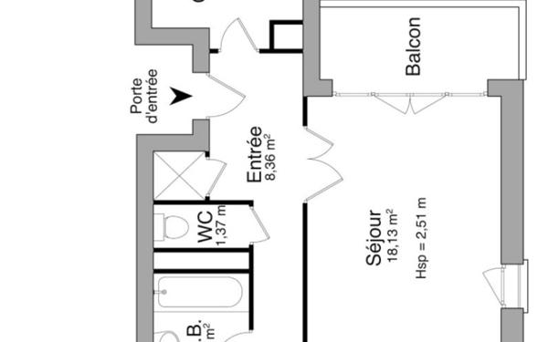 Appartement à vendre    2 pièces • 50 m2 Les Ulis