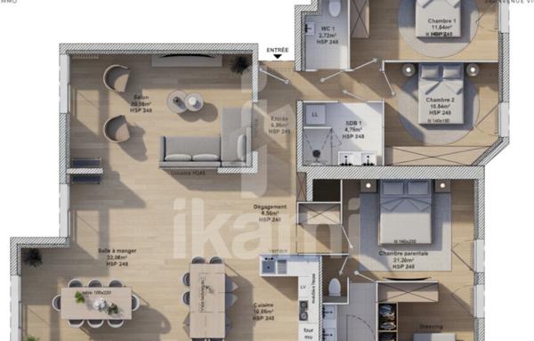 Appartement de 153 m²