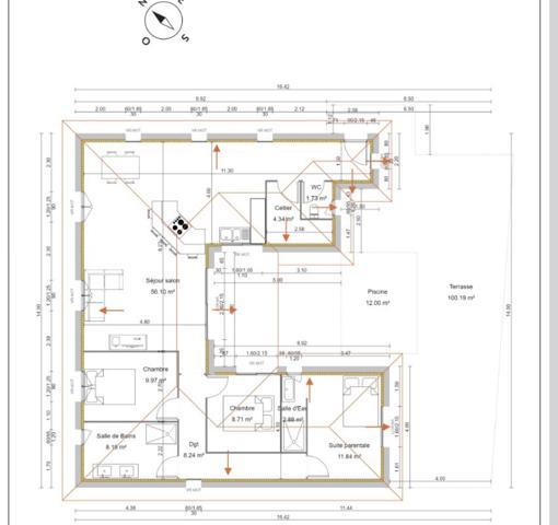 VILLA neuve 3 CH  avec piscine,Vallon Pont D Arc 4 pièce(s) 106.78 m2 trés belle prestation proche centre ville