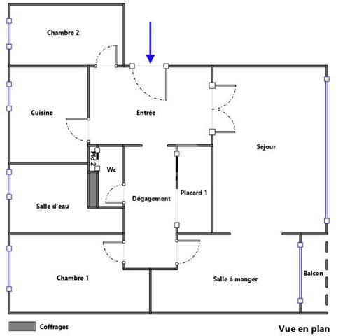 Appartement type 4  avec balcon et garage - Sciences Po