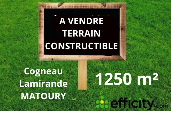 Terrain - 1250 m² Exclusivité