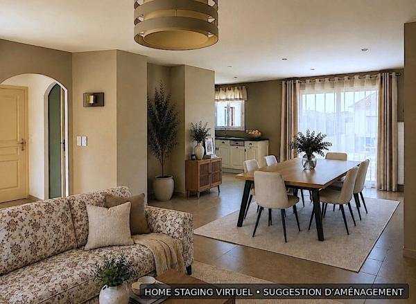 Plain-pied récent, 3 chambres, garage, jardin