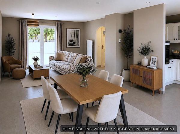 Plain-pied récent, 3 chambres, garage, jardin