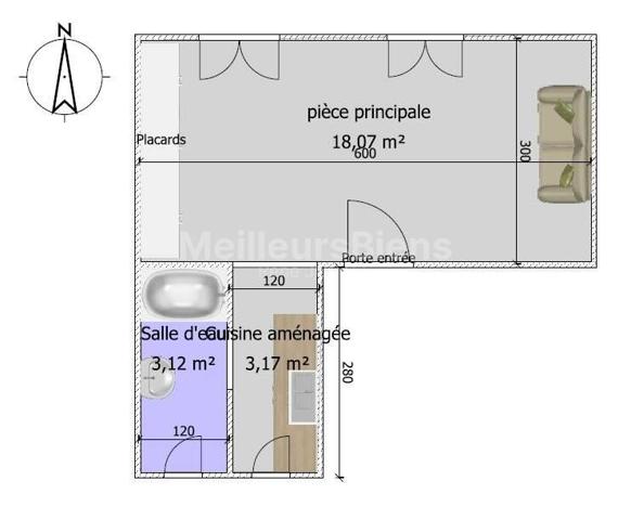 Charmant studio de 20m2 en centre ville - 2ème - petite copro