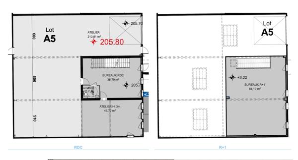 Local d'activité à louer CHASSIEU (69), local d'une surface totale de 380 m² dont 255 m² d'activité, 121 m² de bureaux aménagés au RDC et 41 m² de bureaux aménagés en mezzanine + 3 stationnements