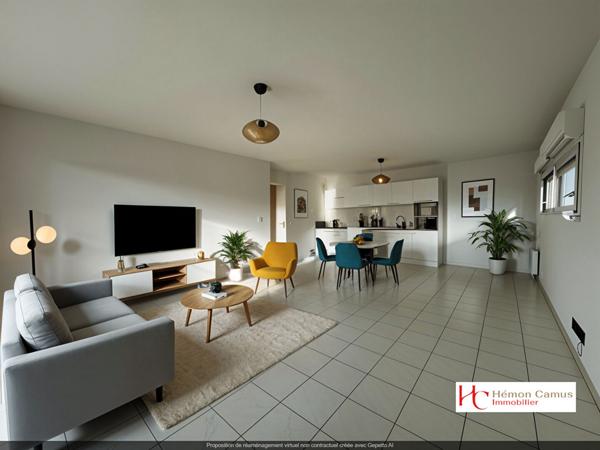 Appartement Saint Herblain 3 pièces 73.46 m2- Balcon-Box,