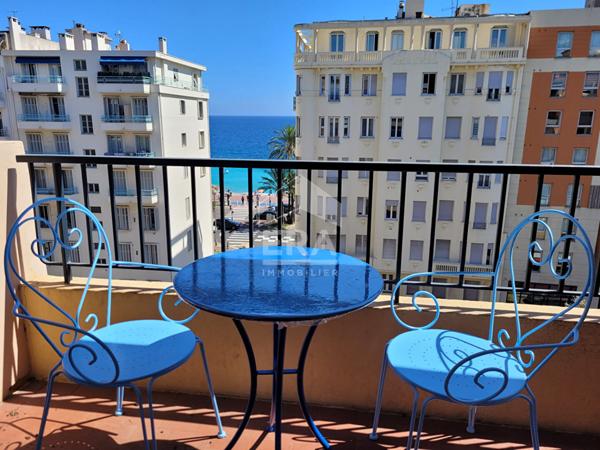 A VENDRE - NICE PROCHE PLAGE  - T3 aperçu mer, balcon, garage et une cave