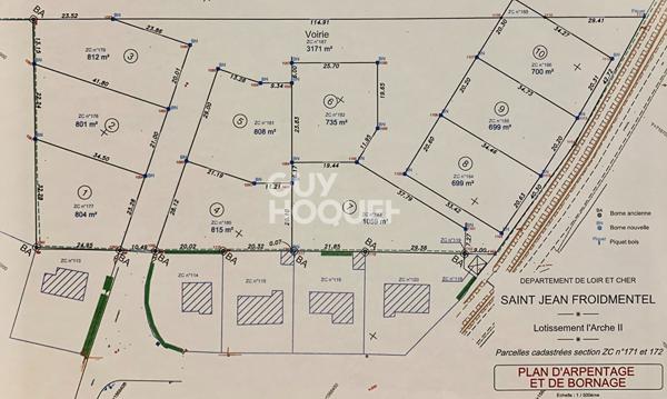 Terrain Saint Jean Froidmentel 804 m² - 1h30 de PARIS