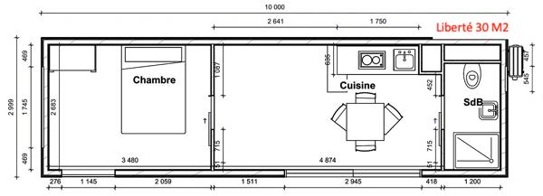 Maison
         1 pièce
        - 15 m² 32 559 € *