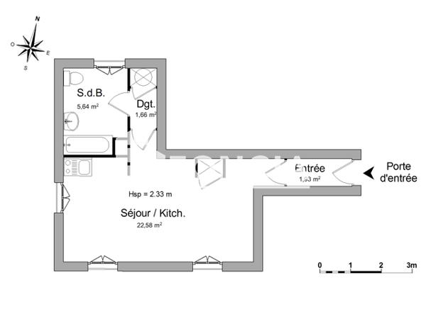 Location Studio meublé 31.81 m² - BAT C - Niort 79000