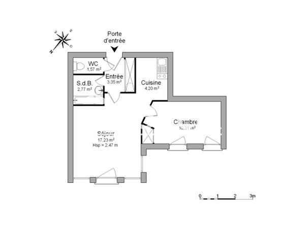 Location Appartement 2 pièces 40.12 m² - 11 BOULEVARD DU GRAND CERF Poitiers 86000