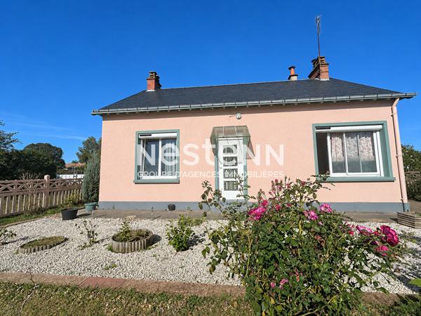 Vente charmante maison de 65 m² avec deux chambres, garage, jardin à Aubigné-Racan (72800)